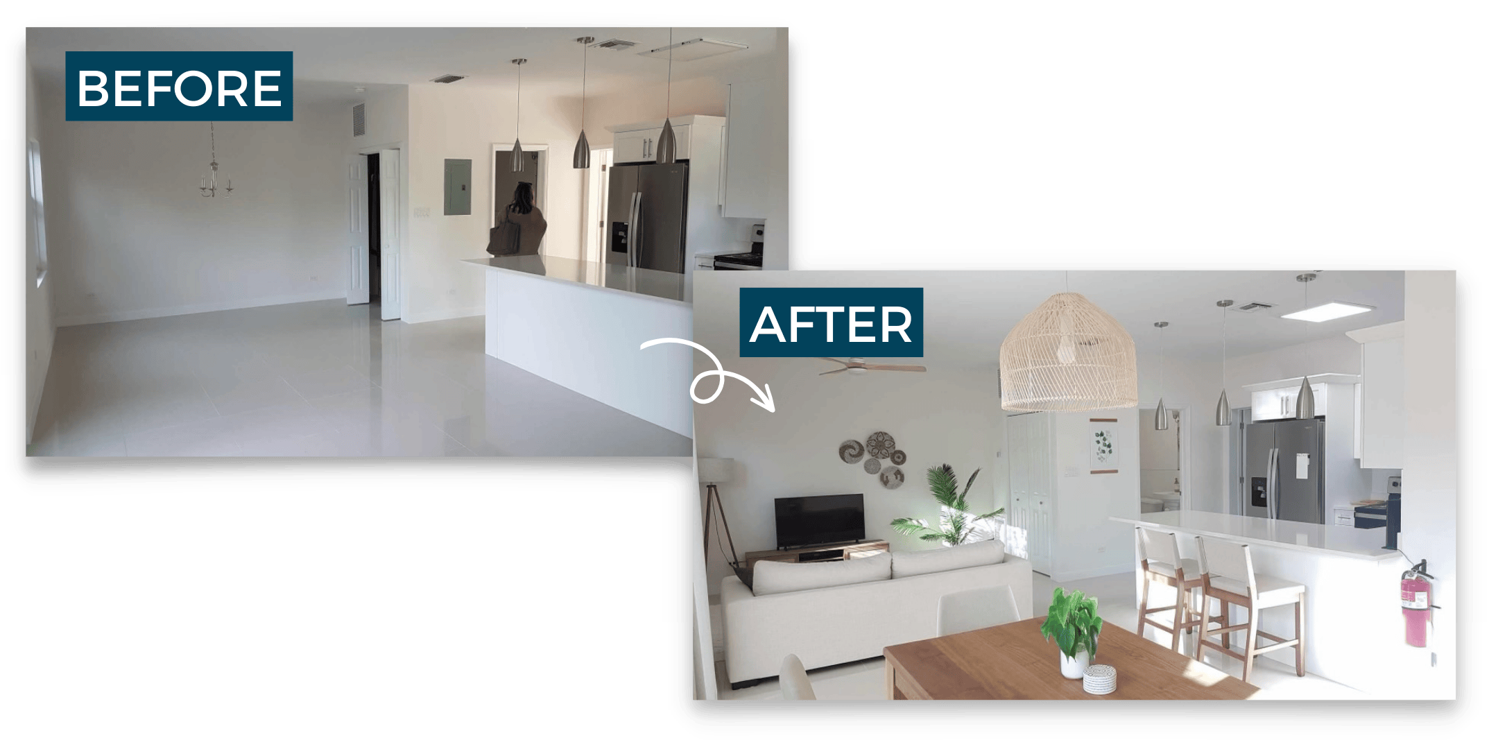 Before and After of CONFIDENT Decorating