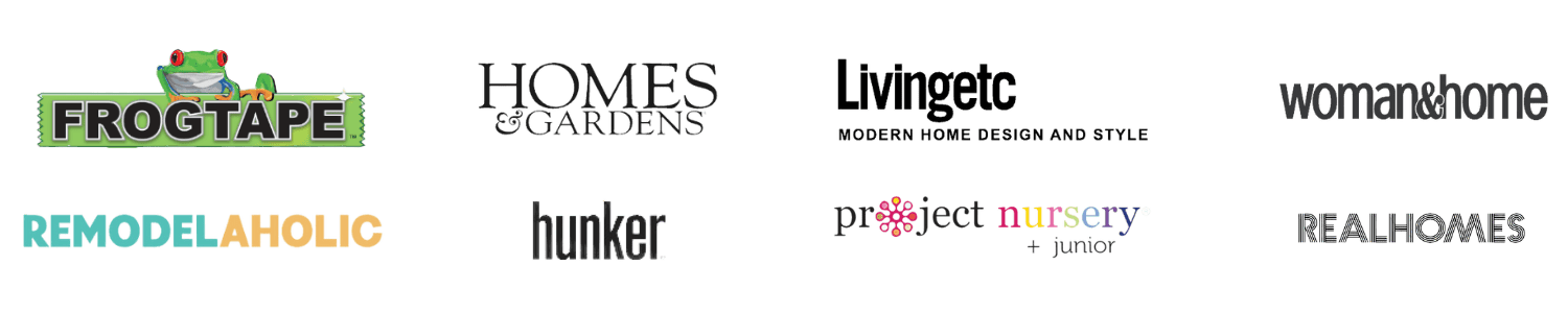 FrogTape, Homes and Gardens, Livingetc, Woman & Home, Remodelaholic, Hunker, Project Nursery, RealHomes